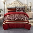thumbnail image 2 of JML 3 Piece Queen Sherpa Fleece Bed Blanket Set,Heavy Winter Borrego Blanket 75"x83",5.7lb, 2 of 6
