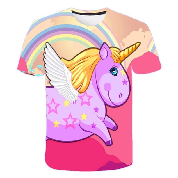 T-shirt Fille Mountain Warehouse Licorne, Jaune, 9-10 Ans, Manches Courtes