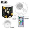 thumbnail image 6 of Kuiaobaty Flameless LED Lights Candles with Remote Battery Powered LED Votive Candles 4 Pieces for Valentine Party Wedding Birthday Party Outdoor Daisy Flower Leaf Bubble Pattern, 6 of 7