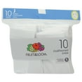 thumbnail image 3 of Fruit of the Loom Cushion Everyday Crew Socks for Women, White, Sizes 8-12 (10-Pack), 3 of 5