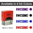 thumbnail image 2 of Printtoo Awesome Self Inking Rubber Stamp Pre,Inked Office Stamp, Home Office Business Stationery, 38 x 14 mm, Black, 2 of 5