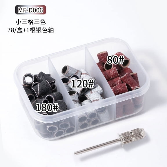 Sanding Sleeves Nail Drill, 78 Pieces Sanding Caps Nail Drill Professional Nail Drill Sanding Bands Attachments 80/120/180GRIT Nail Art Sanding Band for Manicure Pedicure Nail Care Nail Art
