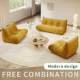 thumbnail image 6 of Gtilzria Lazy Sofa, Bean Bag Chair for Adults Floor Couch for Living Room, Bedroom, Corduroy, Yellow, 6 of 9