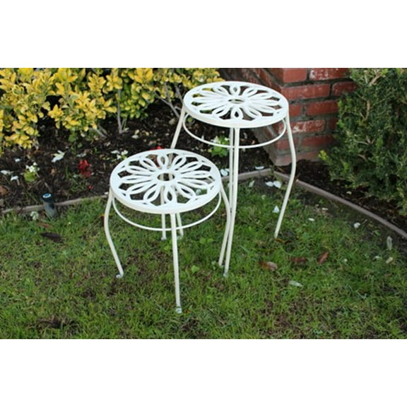 15"H & 21"H Cast Iron Plant Stand