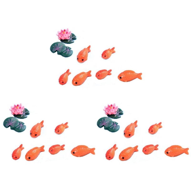 24Pzs / Lote Figuras Miniatura de Rojo Mini Hada Decorativa Animales de Jardin Ornamentos de -Paisaje de Juguete de Resina para