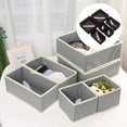 thumbnail image 1 of Ensemble de 6 Pcs Paniers de Rangement en Tissu Pliables Gain de Place Grande Capacité Multiusage Conception à Fermeture Éclair Rangement Diverses Tailles Rangement de Garde-Robe Chambre Placard Boîtes de Rangement pour Dortoir, 1 of 8