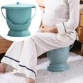 thumbnail image 4 of serony Handheld Spittoon with Lid Portable Urinal Bottle for Bedroom 21x23cm Blue, 4 of 9