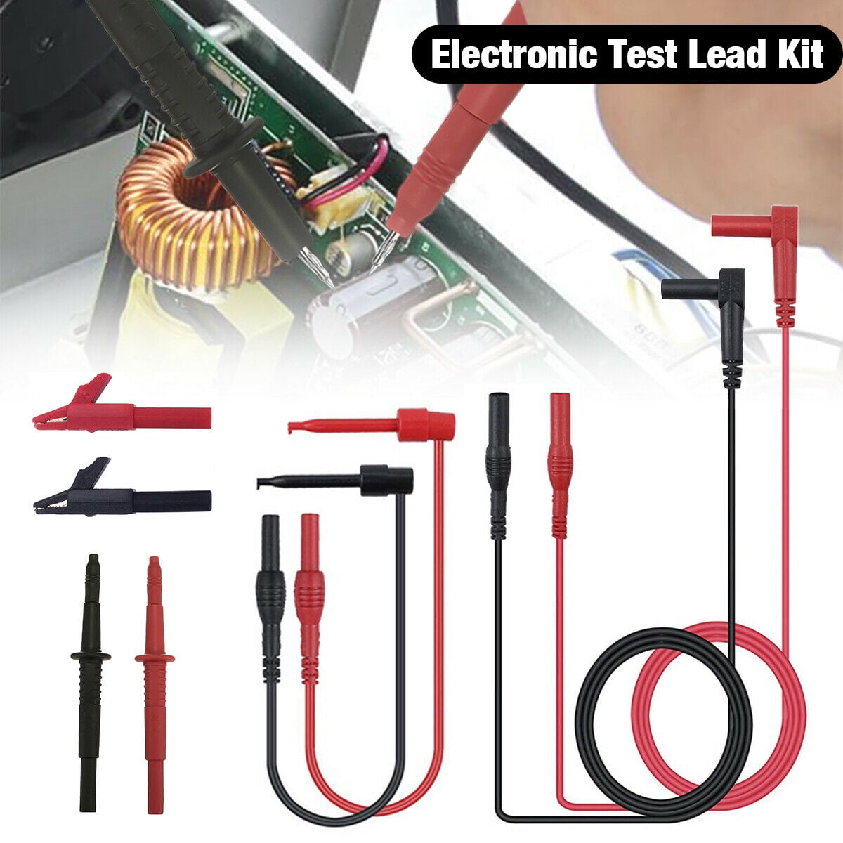 WGGE Wg-012 Electronic Test Lead Kit With Insulation Alligator Clips 42 Inch PVC for sale online 