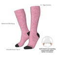 thumbnail image 4 of Naloa Glitter Pink Thigh High Socks Extra Long Stretchy Sock Women Over Knee High Opaque Stocking Daily Wear, 4 of 6