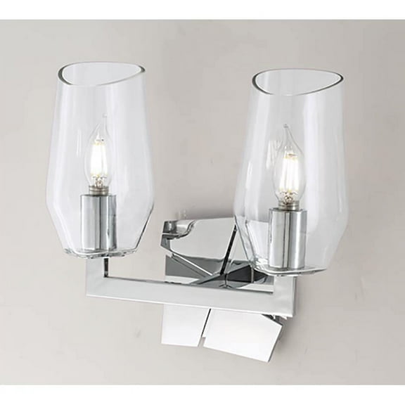 Norwell Lighting Gaia Light Wall Sconce Chrome 2 Light Chrome Painted