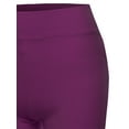 thumbnail image 4 of A2Y Women's Basic Solid Premium Cotton High Rise Bike Shorts Plum S, 4 of 6