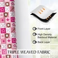 Pink Plaid Baseball Pattern Blackout Curtains,Triple Weaved Fabric ...