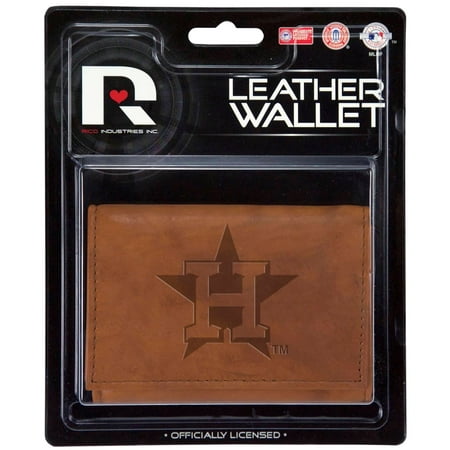 Houston Astros Leather Tri-Fold Wallet - Brown
