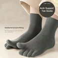 thumbnail image 2 of ievspot 1 Pair Toe Socks Fall Winter Moisture-Wicking Breathable Arch Support Men Women Athletic Running Cotton Five Fingers Sock, 2 of 8