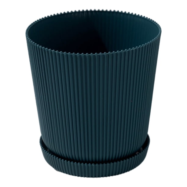 Pisexur Batería de cocina Macetas de plástico verdes para balcón, huerto, maceta verde con base para el hogar, suculentas, bonsáis, almacenamiento de plantas para la cocina del hogar