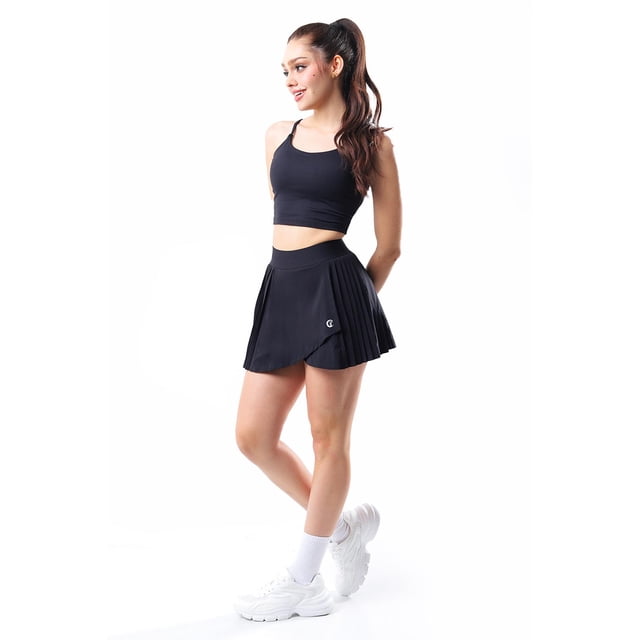 Falda deportiva plisada con short /Juvenil, 382 (Negro) negro XCH