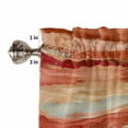 thumbnail image 4 of Curtain Valance for Windows Orange Beach Ocean Gradient Kitchen Valances Rod Pocket Short Curtains,Watercolor Abstract Waves Art Window Treatment Panel for Living Room Bathroom Bedroom, 4 of 8