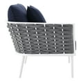 thumbnail image 3 of Modway Stance Modern Fabric & Aluminum Outdoor Left-Facing Armchair in Navy, 3 of 7