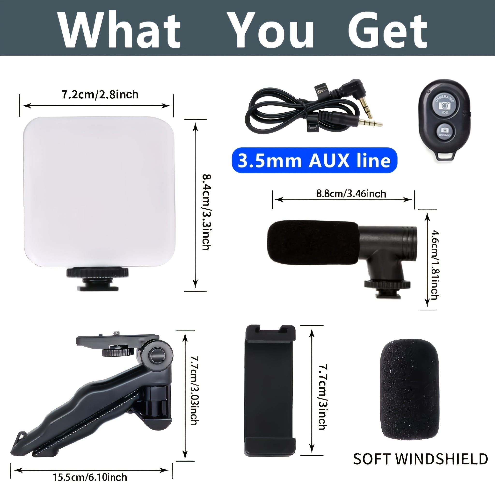 Podcast And Video Blogging Kit - Record Your Own Podcasts And Video Blogs Like Your Favorite Influencers! Folding Tripod, LED Lights And Microphone