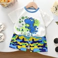 thumbnail image 2 of TBWNWG Girls Outfits Set for Summer - Short Sleeved T-Shirt with Matching Shorts Two Piece,Sizes 3-4 Years, 2 of 3