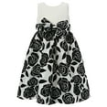 thumbnail image 1 of Richie House Baby Girls Black White Flower Print Bottom Dress 6M, 1 of 7