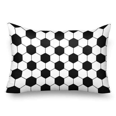 Gckg Seamless Black White Sport Football Pillow Cases