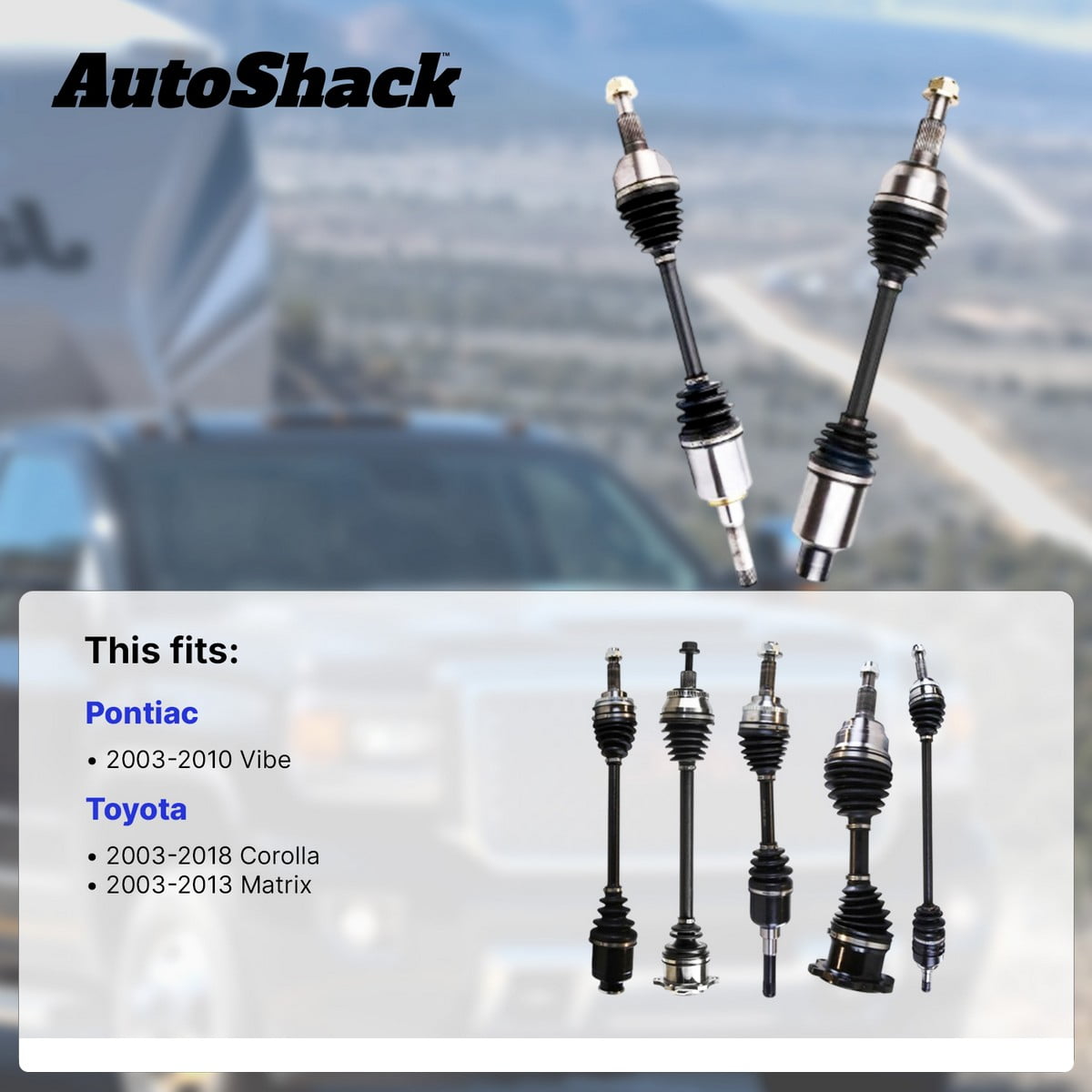 AutoShack Front CV Axle Shaft Assembly for Toyota & Pontiac, Corolla 2003-2019 Matrix 2003-2013 Vibe 2003-2010, FWD L4 1.8L, Right