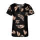 thumbnail image 4 of Moda Mujer Casual Cremallera Manga corta Cuello en V Impreso Señoras Tops Blusa Pompotops hkajfhjk464378, 4 of 4