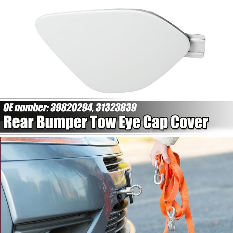 Unique Bargains Car Front Right Bumper Tow Hook Eye Cap Cover Replacement  Fit for Volvo S60 V60 Bright White 
