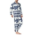 thumbnail image 3 of Kll Sea Underwater Turtles Sleepwear Mens Flannel Pajamas,Long Cotton Pj Set, 3 of 9