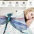 thumbnail image 3 of BCIIG  Dragonfly Watercolor Blanket Flannel Fleece Bed Throw Blankets Lightweight Cozy for Bedroom All Season Sofa Decor Gift   for Pets 40x50in, 3 of 6