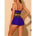 thumbnail image 3 of DARING DIVA 2 Pieces Contrast Color Bikini Sets Scoop Suit
 L Dark Blue Purple, 3 of 6
