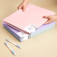 thumbnail image 1 of LNGOOR 1pc Solid Color Expanding File Folder  Modern Portable School Office Accordion Folder, 1 of 7