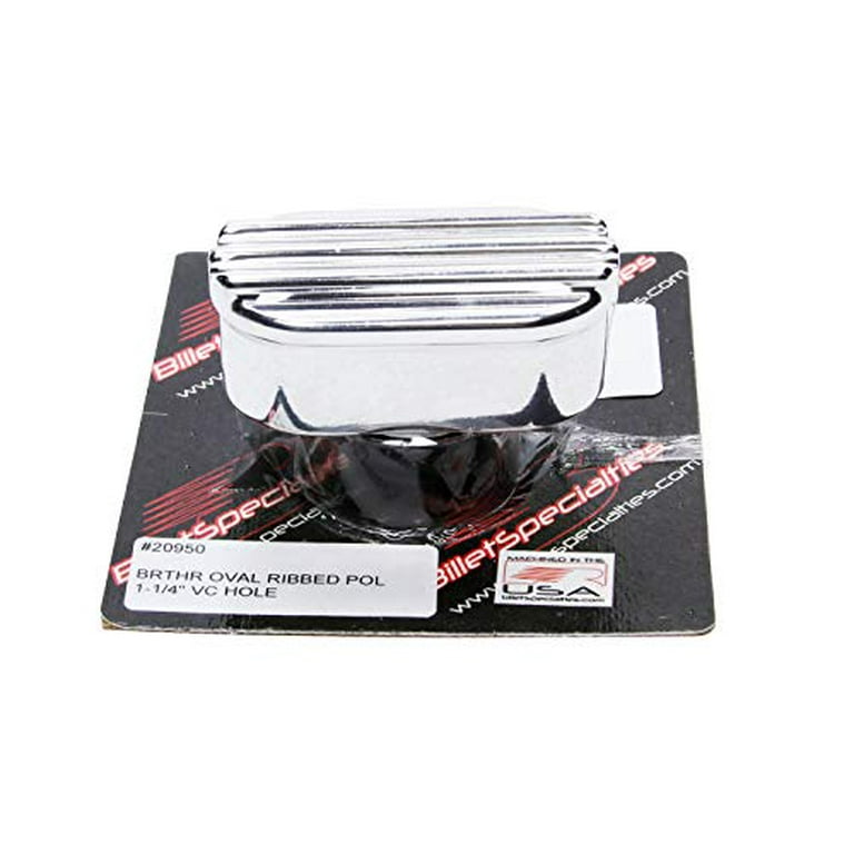 Billet Specialties Billet Breather Oval Ribbed 1-1/4 Billet Specialties Billet Breather Oval Ribbed 1-1/4