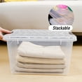 thumbnail image 2 of Kerhouze 22 Qt Clear Storage Bins with Lids Plastic Stackable 4 Pack, 2 of 6