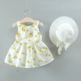 thumbnail image 3 of FRSASU Toddler Kid Baby Girl Cherry Printed Princess Dress+Hat Outfits Set Clothes, 3 of 7