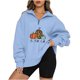 thumbnail image 2 of Ichuanyi liquidación mujeres casuales impresos halloween hallowewdown cuello manga larga paleta de blusa suelta tops ICHUANYI WER202308242569, 2 of 4