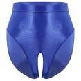 thumbnail image 3 of Lencería para mujer, ropa interior con entrepierna abierta, cintura elástica, bragas elásticas brillantes, calzoncillos sexis de talle alto, ropa de dormir para discoteca, 3 of 5