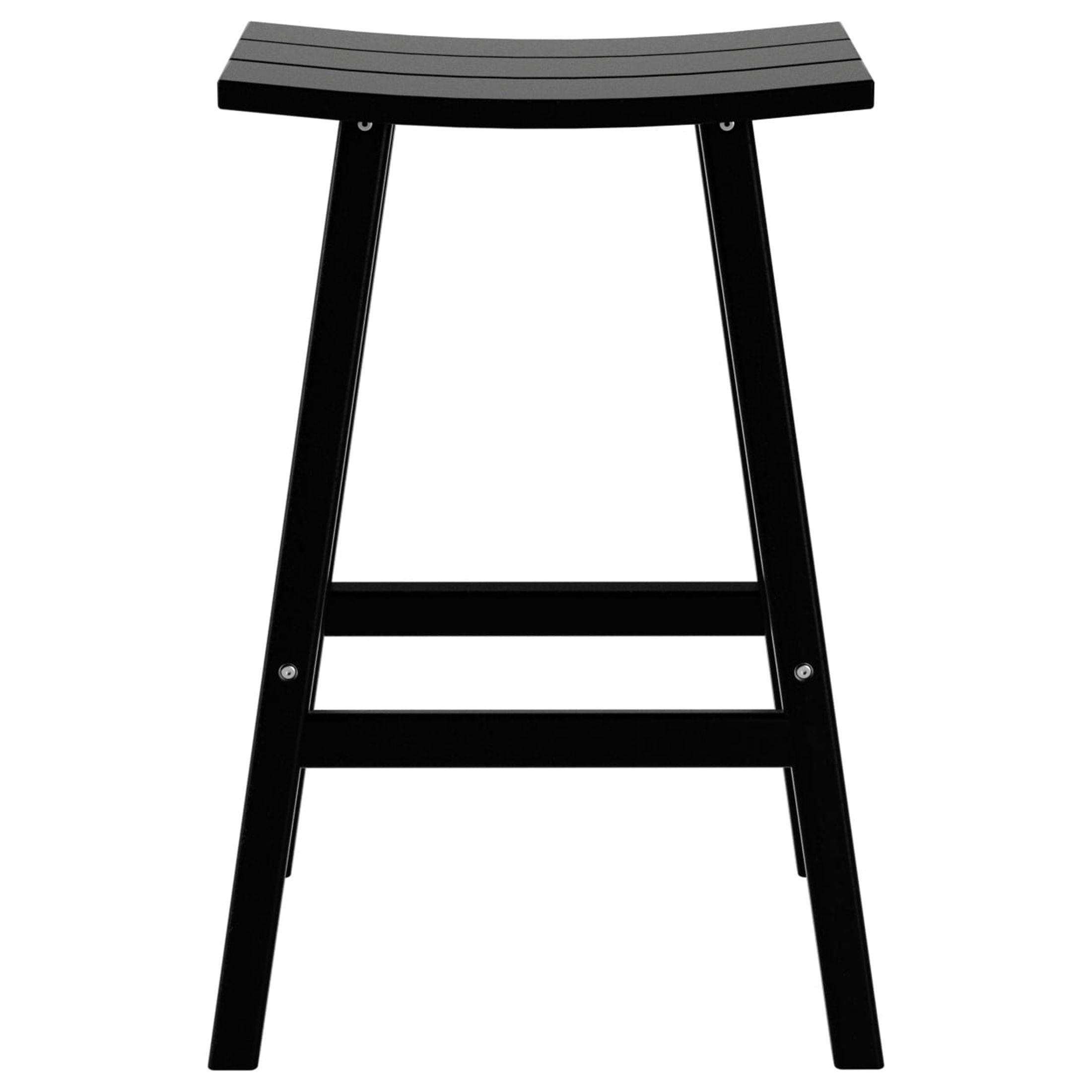 GARDEN 29" Inches Adirondack Plastic Outdoor Bar Stools (Set of 2), Black