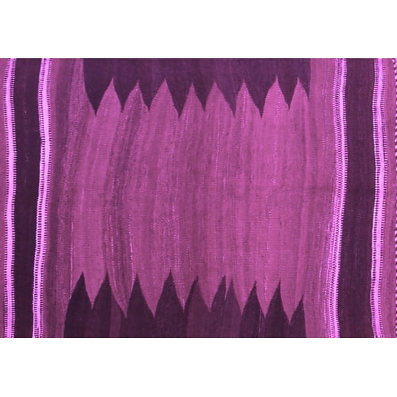 Ahgly Company Indoor Rectangle Abstract Purple Contemporary Area Rugs, 2' x 4'