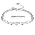 thumbnail image 3 of 50% off Clearance Women's 925 Sterling Silver Charm Love Heart Wings Bracelet Bangle Jewelry,1PC, 3 of 5