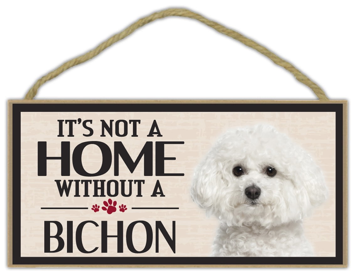 BICHON FRISE Security Decal Area Patrolled pet dog security guard gift entry 