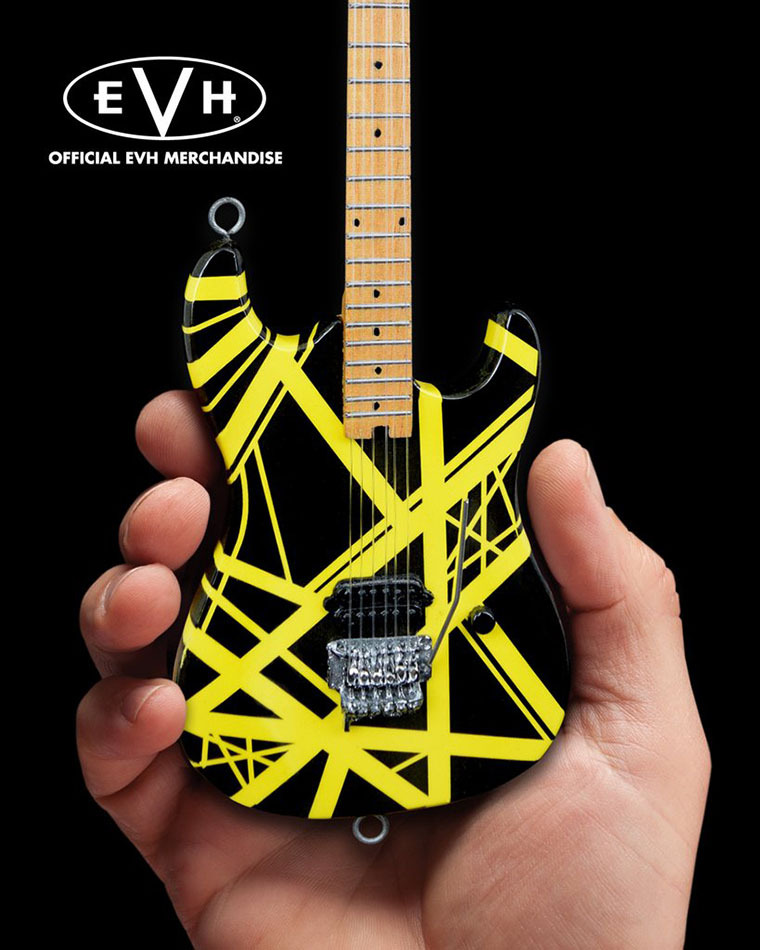 EVH - Eddie Van Halen - Bumblebee Black & Yellow Mini Guitar Replica Collectible