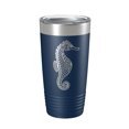 thumbnail image 1 of Seahorse Tumbler Zentangle Travel Mug Insulated Laser Engraved Coffee Cup 20 oz Navy Blue, 1 of 1