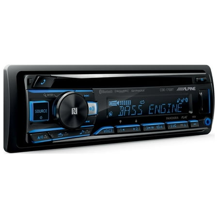 Alpine - In-Dash CD Receiver - Built-in Bluetooth - Satellite Radio-ready with Detachable Faceplate - Black