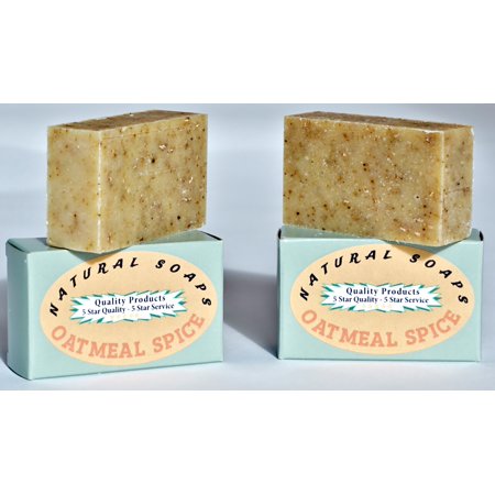 100% Organic and Natural Oatmeal Spice Soap Bars.  2 Pack. Feel the