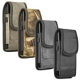thumbnail image 2 of MyBat Pro LUXMO Fabric Pouch for Cell Phone Belt Holder with Dual Card Slots, Light Brown Denim, 2 of 5