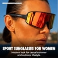 thumbnail image 2 of GRINDERPUNCH Polarized Sports Sunglasses Men Women Cycling Mountain Biking Baseball Hiking Softball Ski Running Glasses - Red, 2 of 8
