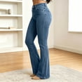 thumbnail image 4 of Dagugfen Jeans for Women Flare Leg High Waist Slim Fitted Denim Pants Butt Lifting Fashion Casual Pants with Pockets, 4 of 7