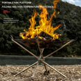 thumbnail image 2 of Camping Fire Rack Grill Parrilla de barbacoa desmontable plegable (grande + guantes) Likrtyny 5ld7ha9nb6lh6xd5, 2 of 9